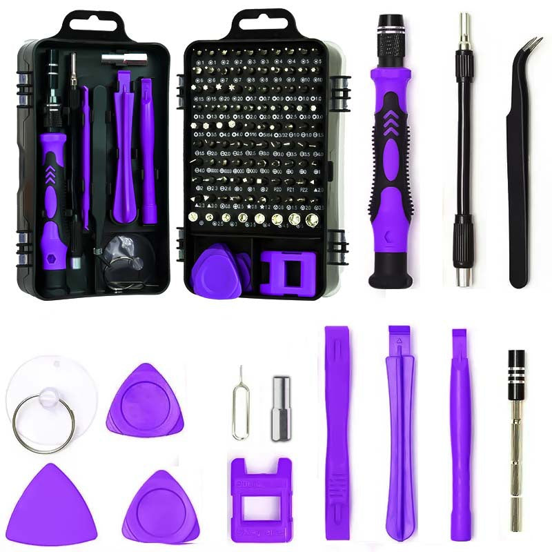 NNEDSZ Purple 115-in-1  Precision Screwdriver Tool Kit for Electronics and DIY Repair