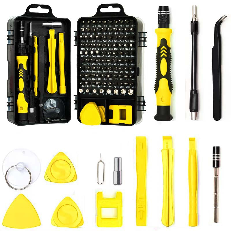 NNEDSZ Yellow 115-in-1  Precision Screwdriver Tool Kit for Electronics and DIY Repair