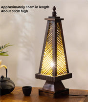 Retro Table Lamp Wood Bamboo Bedside Lamp