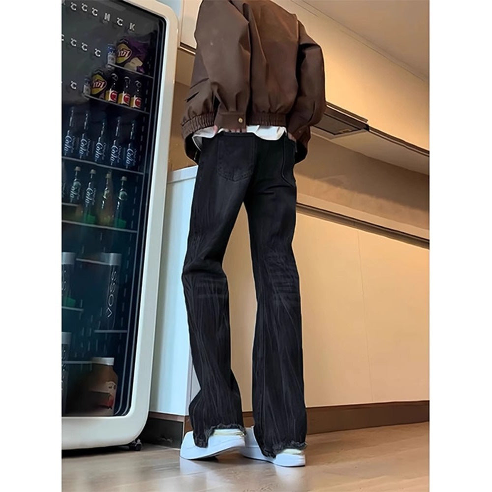 Just Style Men’s Washed Straight-Leg Jeans