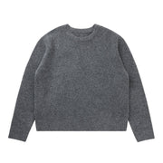 Unisex Solid Crewneck Knit Sweater