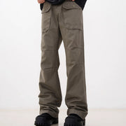 Men’s Multi-Pocket Flared Cargo Pants