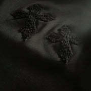 Embroidered Cross-Design Thickened Sweatpants For Men