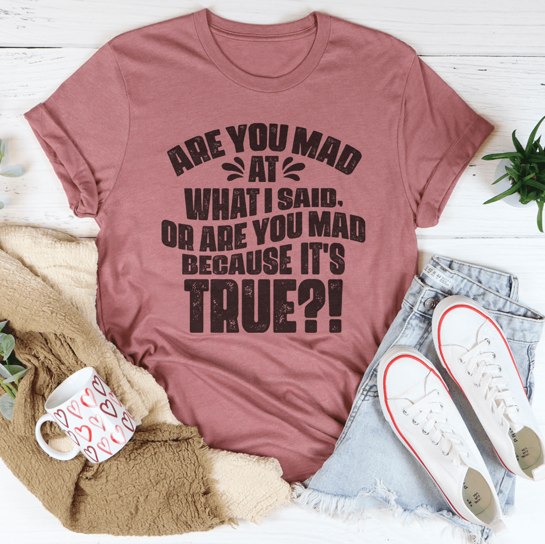 Are You Mad At What I Said Or Are You Mad Because It's True Tee