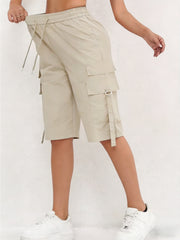 Ladies Trendy Quick Dry Cargo Shorts Casual Outdoor Bermuda Five Point Pants
