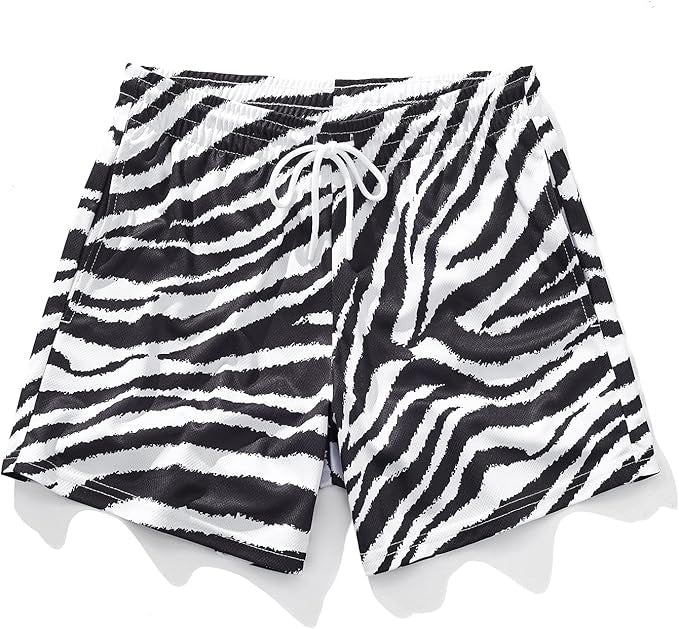 Men's Wide-Leg Printed Casual Shorts