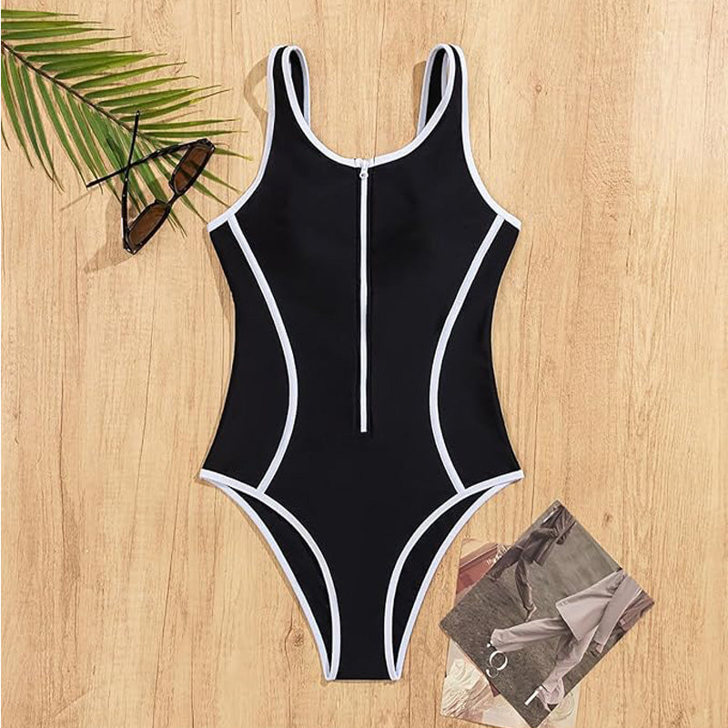 Just Style Women’s Black One-Piece Sport Swimsuit