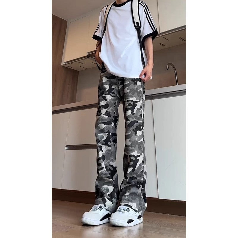 Just Style Camo Wide-Leg Pants