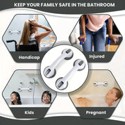 Bathroom Handrail With Vacuum Sucker For Safety Support
