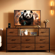 Bedroom Dresser TV Stand 55 Inch TV With Charging Station