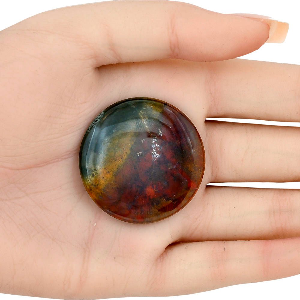 Blood Stone 37.5x37.5x5 mm Round Gemstone LS02084-32