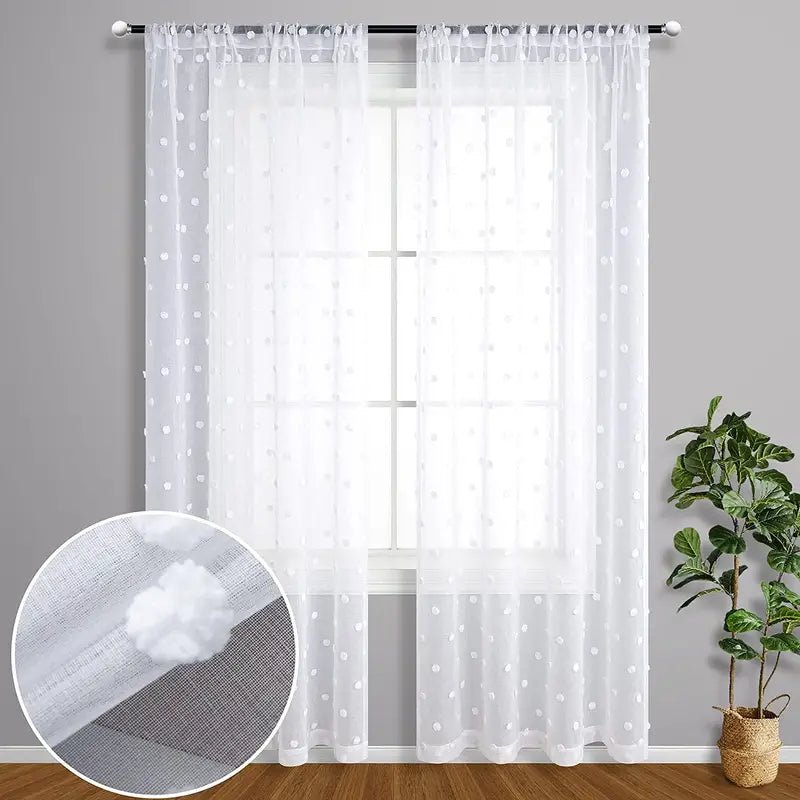 Boho Floral Sheer Curtains for Living Room Bedroom