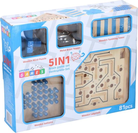 Bongers toys thinking games 5in1, 81 pcs.