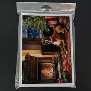 Boxer Cozy Christmas Greeting Cards Pack of 8