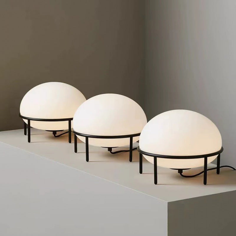 Nordic Simple Japanese Style Bedside Bedroom Glass Lamp
