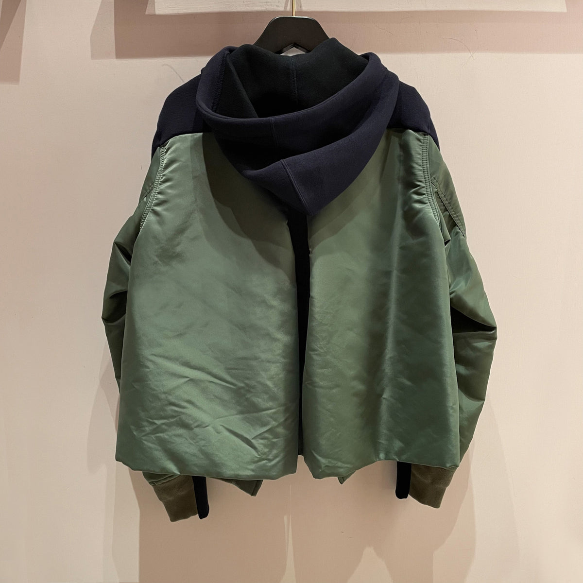 Oversized Color-Block Hoodie Jacket for Women