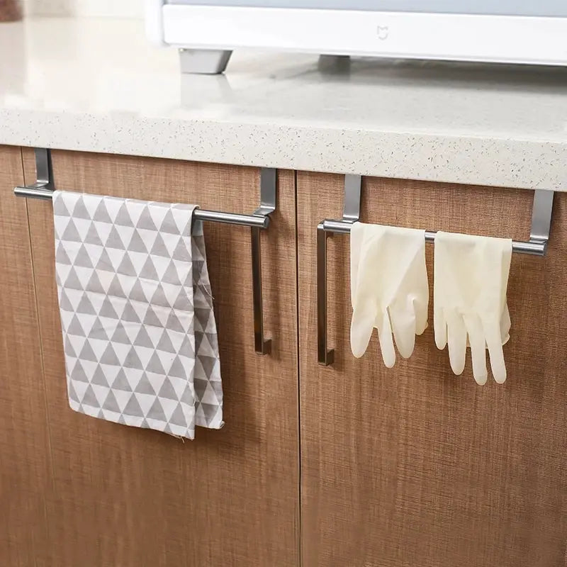 Over-Cabinet Towel Rack Home Organizer