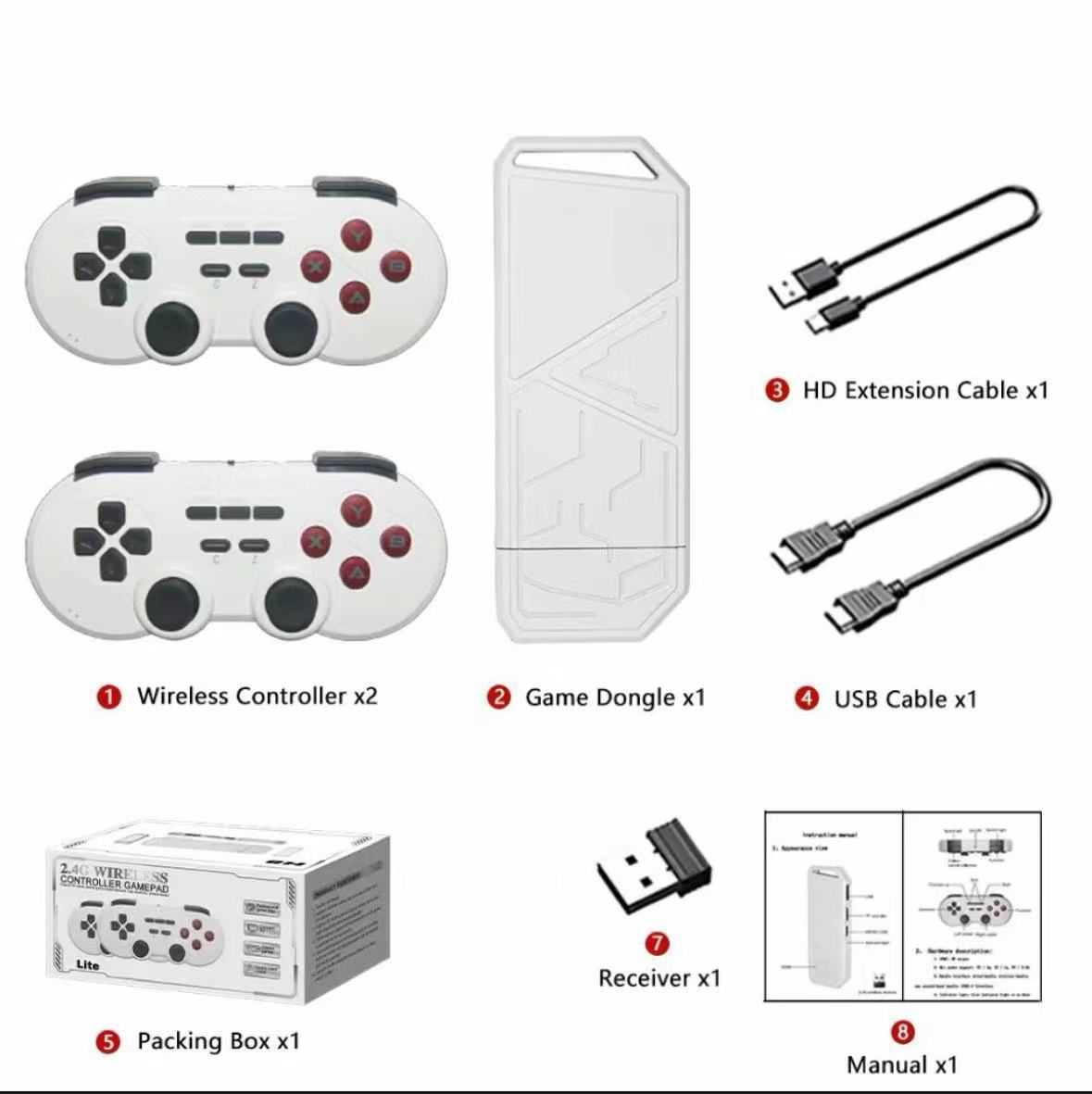 H8 HDMI TV Game Console with Wireless Controllers