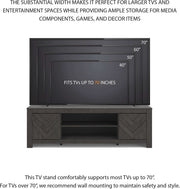 Cayboni Contem porary SeventyOneInch TV Stand Ebony