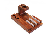 3-in-1 Bamboo Phone Stand & Wooden Charging Base