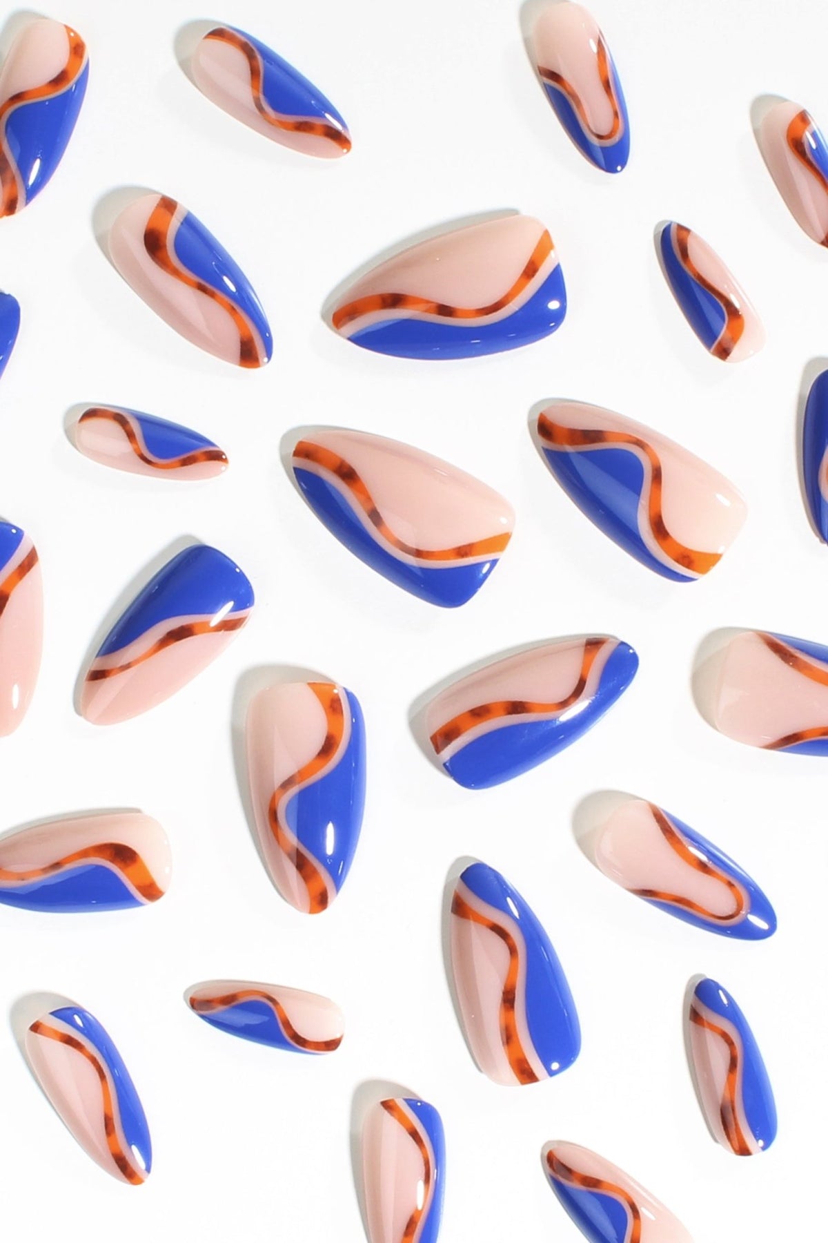 Cobalt Safari | Soft & Durable Press-On Nails