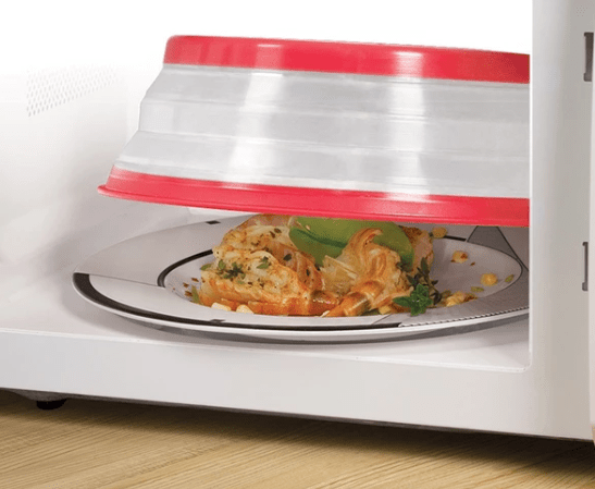 Collapsible High-Temperature Microwave Splash Cover