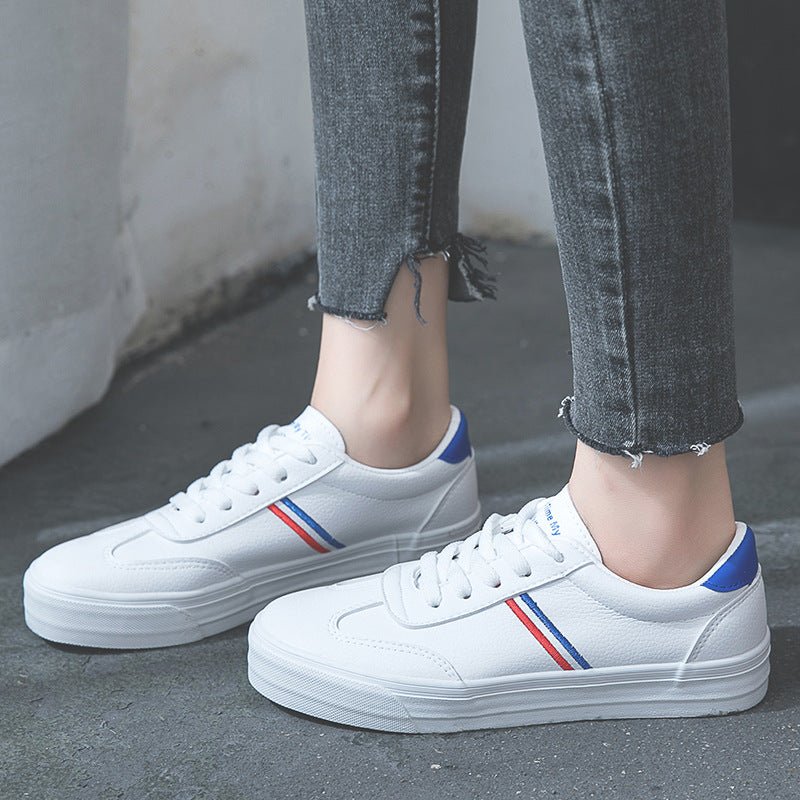 Colorful White Sneakers, Casual Style Sneakers