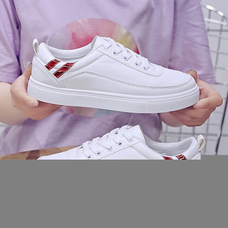 Colorful White Sneakers, Casual Style Sneakers