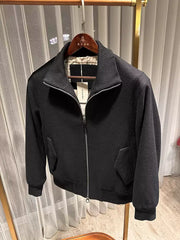 Wool-Blend Casual Jacket