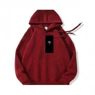 Men’s Cotton Letter-Print Hoodie with Patch Pocket
