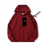 Men’s Cotton Letter-Print Hoodie with Patch Pocket