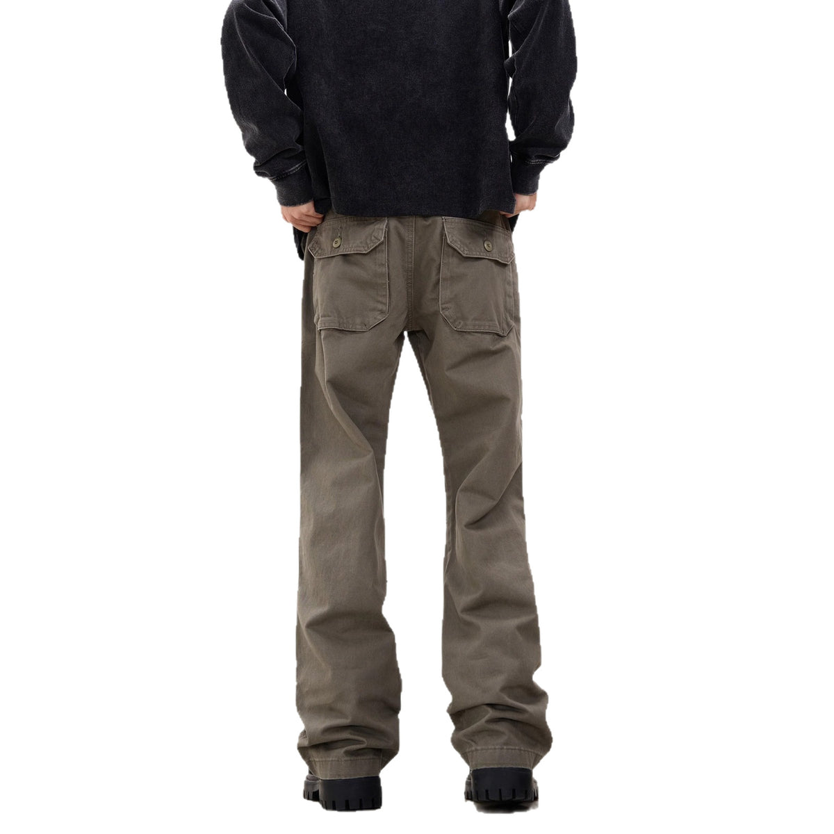 Men’s Multi-Pocket Flared Cargo Pants