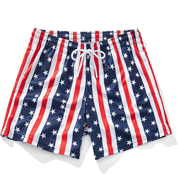 Men's Wide-Leg Printed Casual Shorts