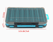 Dual-Sided 14-Compartment Fishing Tackle Box