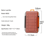 Dual-Sided 14-Compartment Fishing Tackle Box