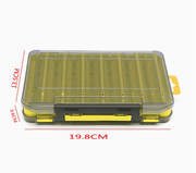 Dual-Sided 14-Compartment Fishing Tackle Box
