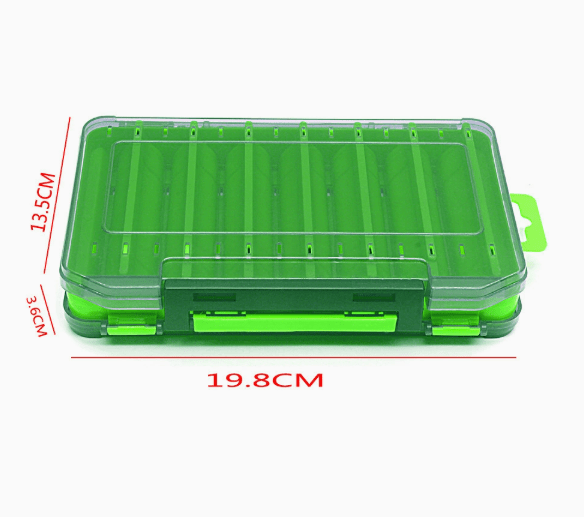 Dual-Sided 14-Compartment Fishing Tackle Box