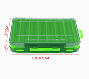 Dual-Sided 14-Compartment Fishing Tackle Box