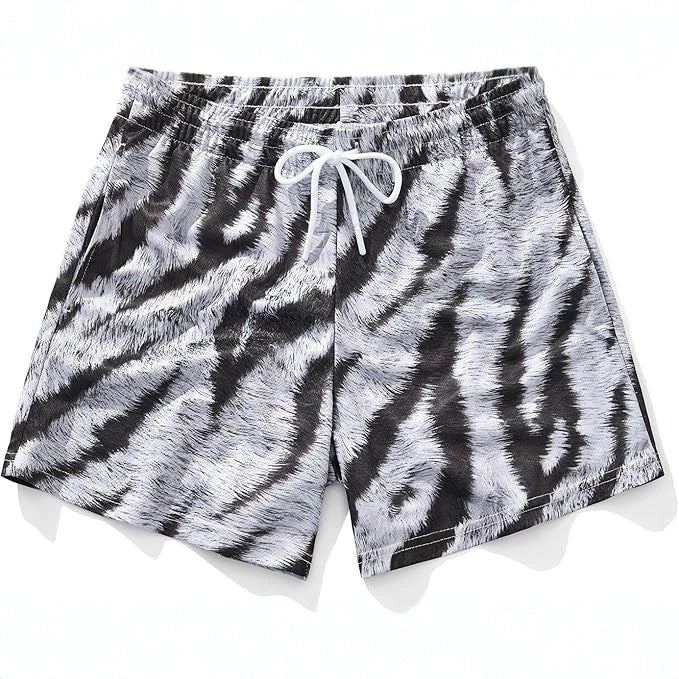 Men's Wide-Leg Printed Casual Shorts