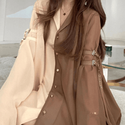 Elegant Harajuku Korean Casual Aesthetic Shirt Dress