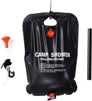 Camping Portable Solar Shower Bag 5 Gallons/20L with On/Off Shower Head for Camping Beach Swimming Outdoor Traveling Camping Accessories