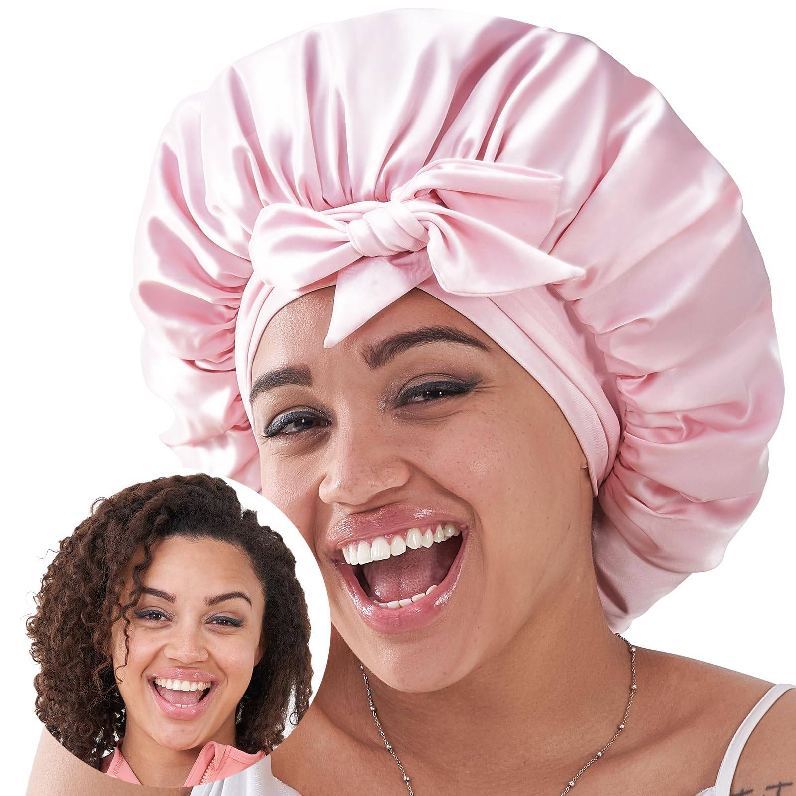 Just Style Satin Hair Bonnet – Luxury Sleep Bonnet for Curly & Natural Hair