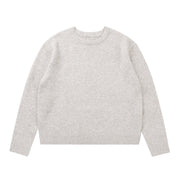 Unisex Solid Crewneck Knit Sweater