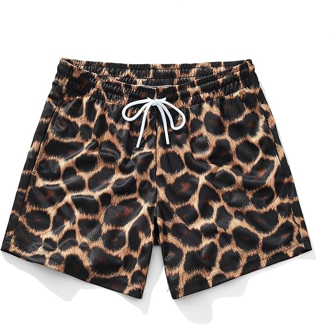 Men's Wide-Leg Printed Casual Shorts