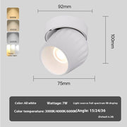 Surface Mounted Spotlight Adjustable Angle Led Ceiling Lamp Home Living Room