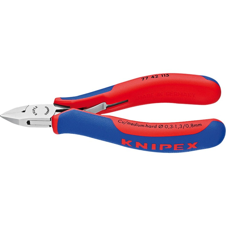 Knipex electronics side cutters 7742115 electronics pliers (red blue)