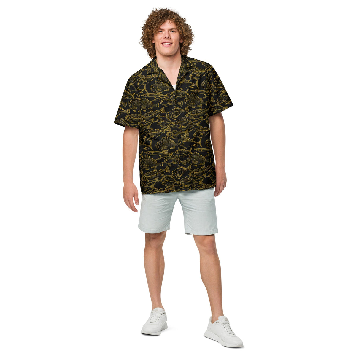 Sea of Gold Hawaiian Button-Up Shirt