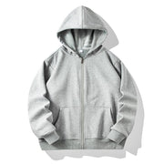 Fleece-Lined Korean Style Zip Hoodie Unisex