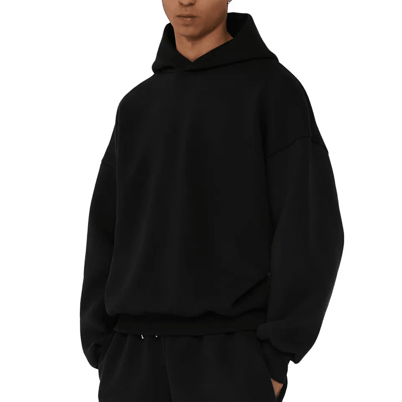 Fleece-Lined Men's Casual Hoodie Pullover Sweatshirt