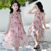 Girls' Floral Bohemian Maxi Dress